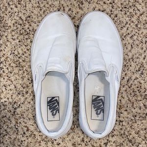 white slip on vans